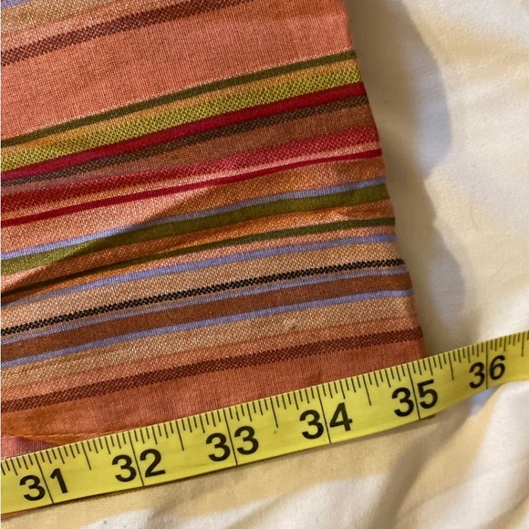 Multicolor Mexican Serape Inspired Stripes 3D Vertical Lines Shower Curtain - Picture 6 of 6